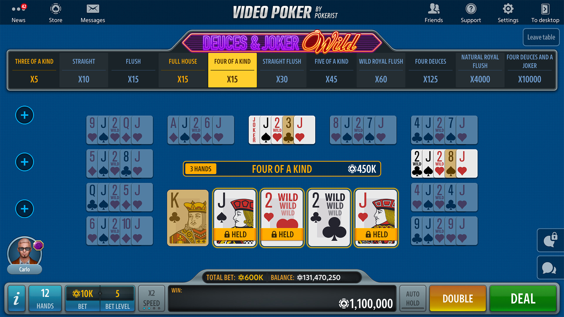 Video Poker by Pokerist screenshot #4