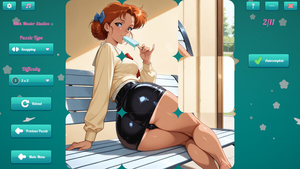 Screenshot of Hentai Senpai: Doo Wop Pussy Pop gameplay showing in-action mechanics