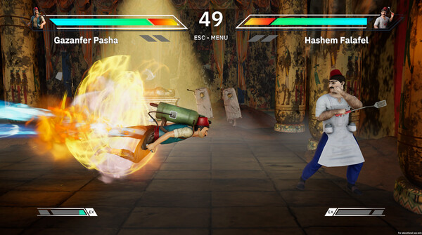 Screenshot of Karkaba gameplay showing in-action mechanics