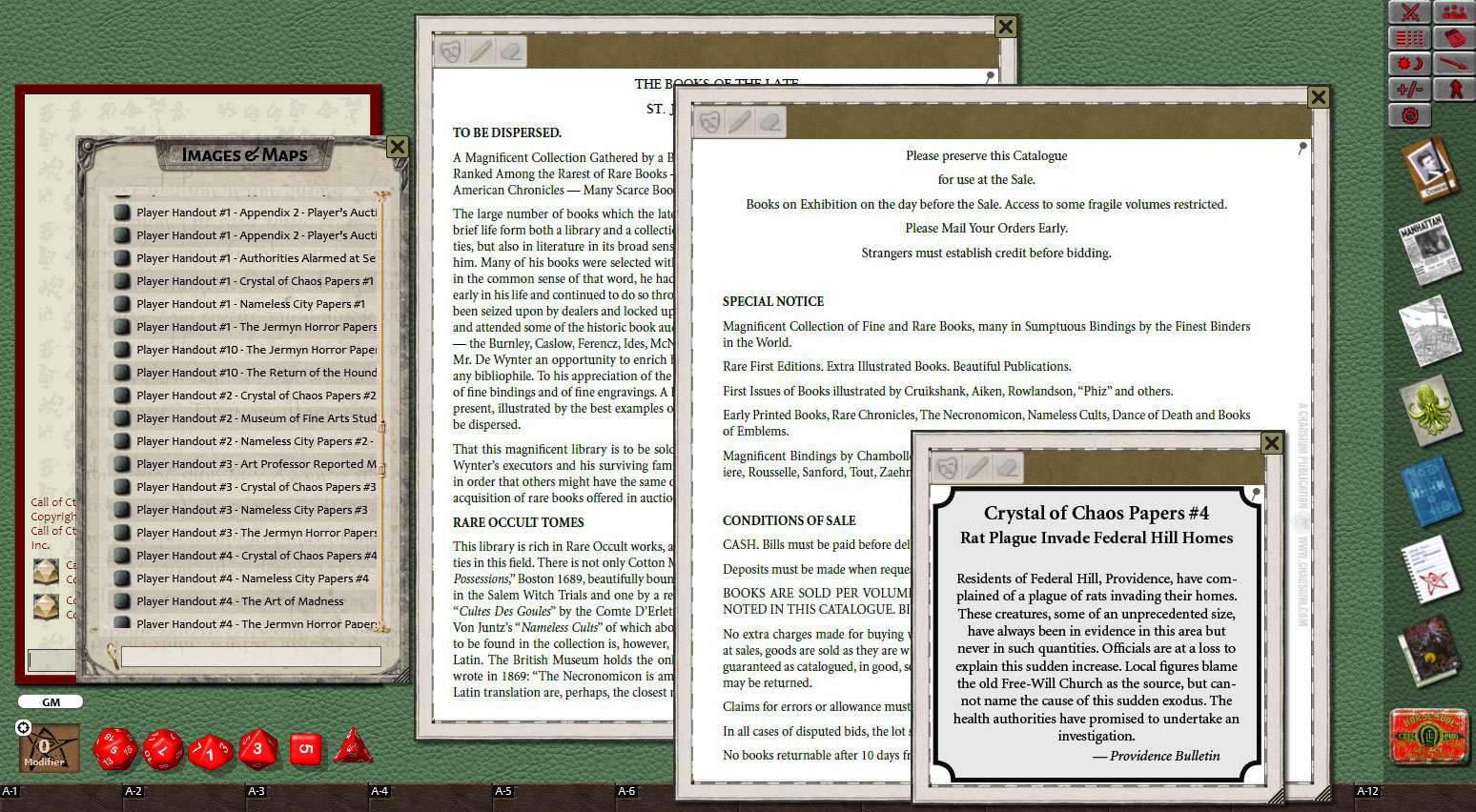 Fantasy Grounds - Call of Cthulhu: The House of R'lyeh screenshot 4