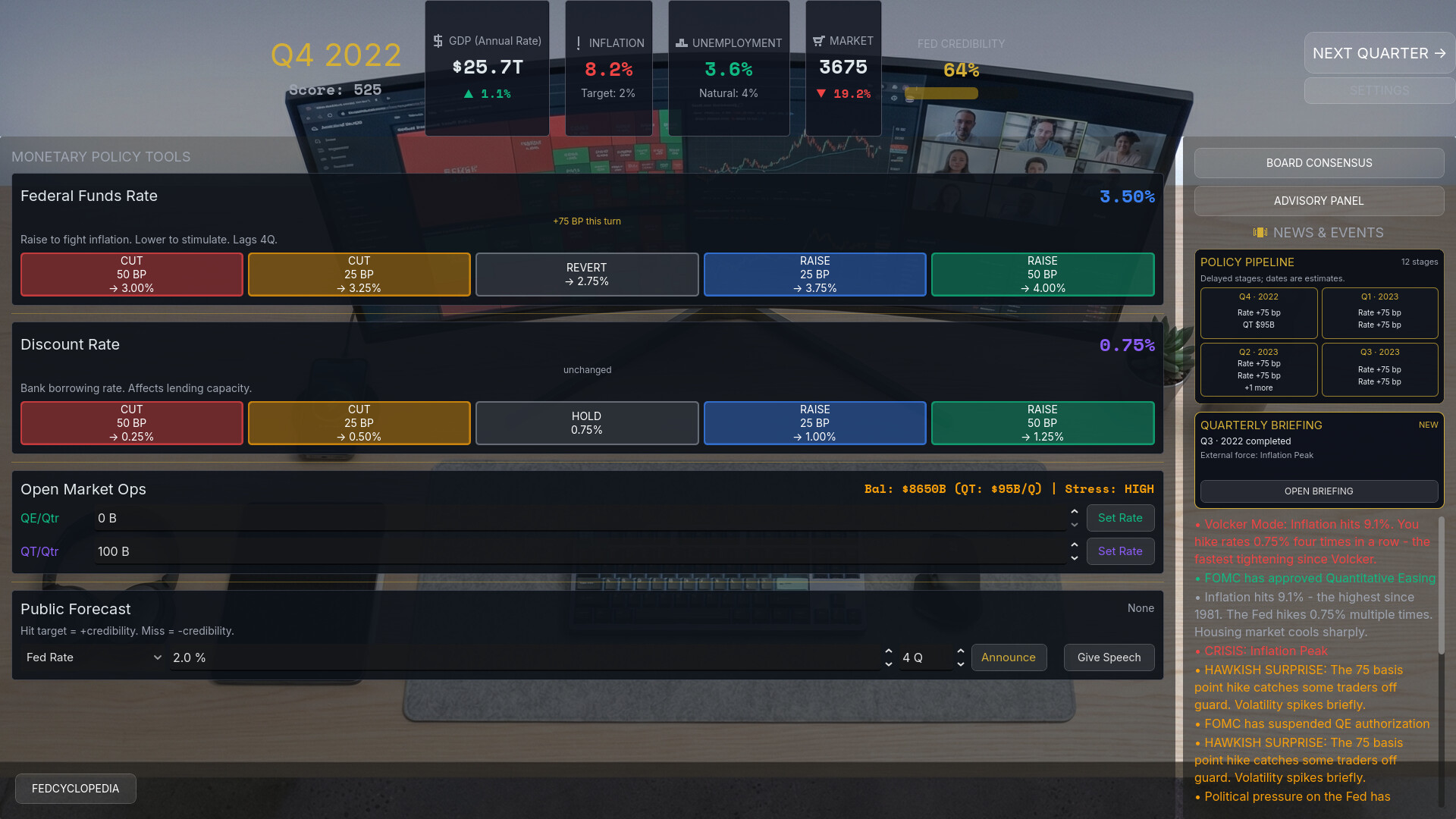 Federal Reserve Simulator screenshot 27
