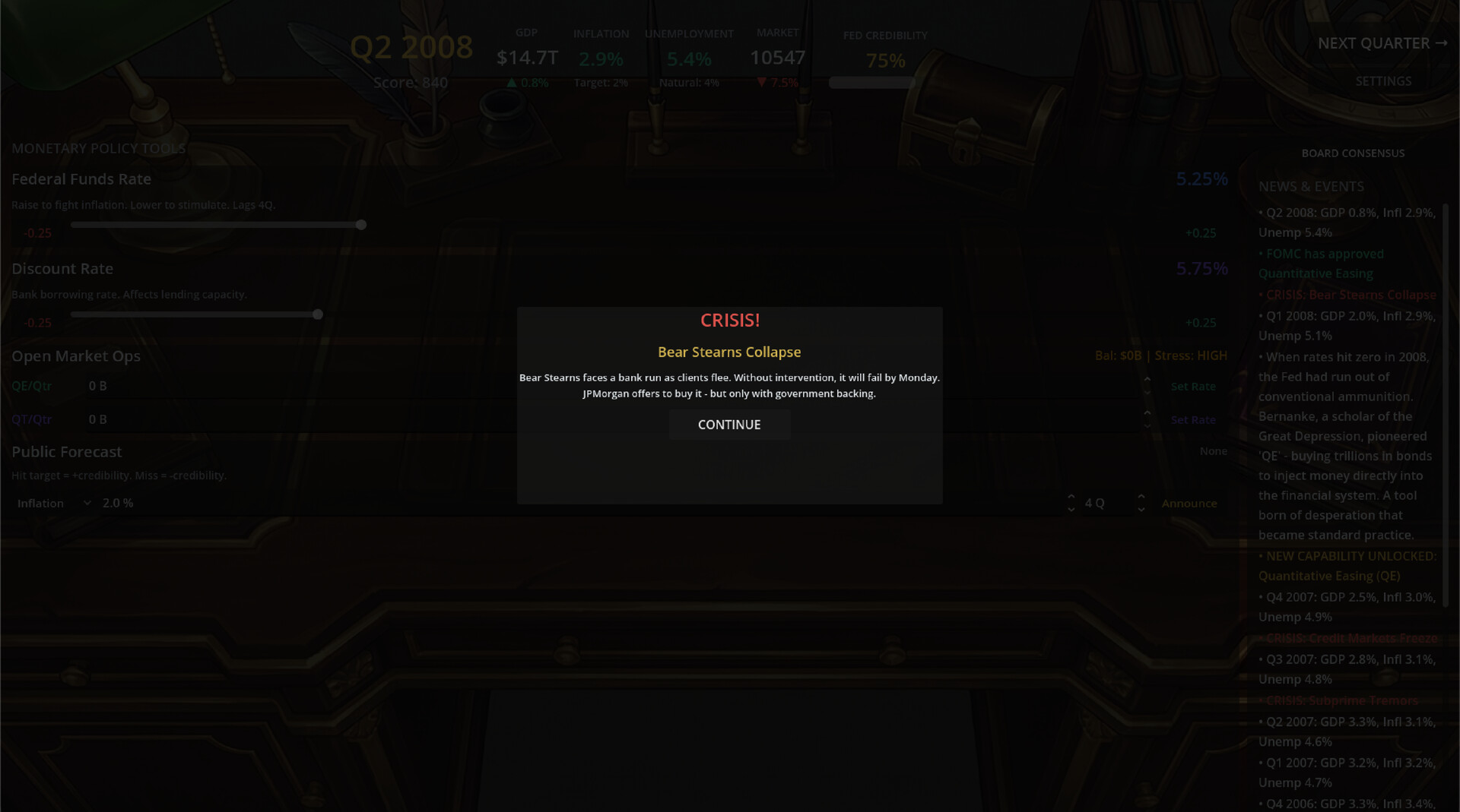 Federal Reserve Simulator screenshot #10