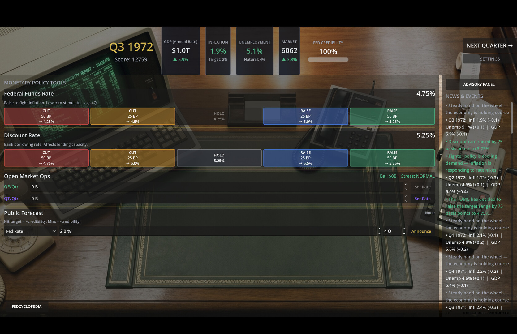 Federal Reserve Simulator screenshot 16