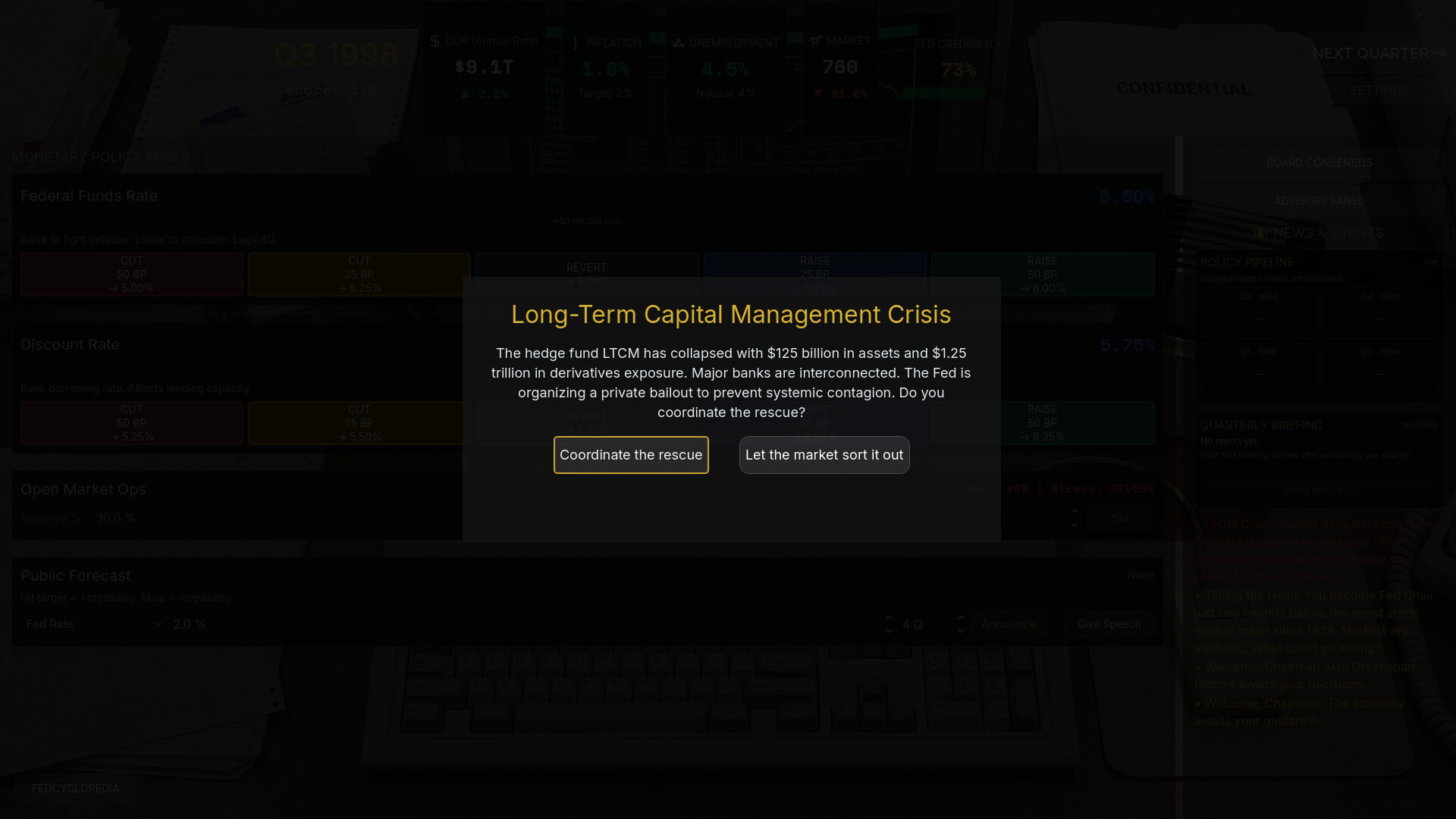 Federal Reserve Simulator screenshot 25
