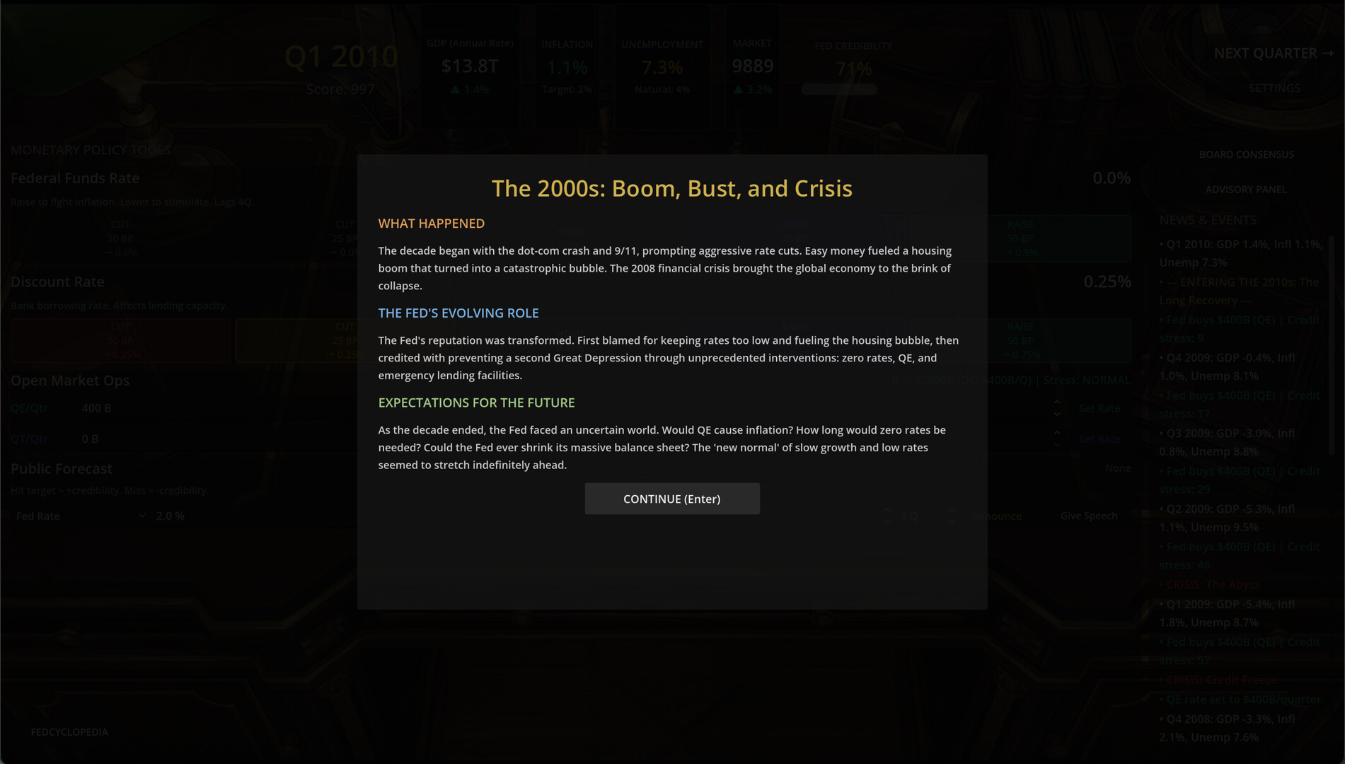 Federal Reserve Simulator screenshot 13