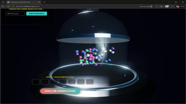 Screenshot of Quantum Lotto Machine