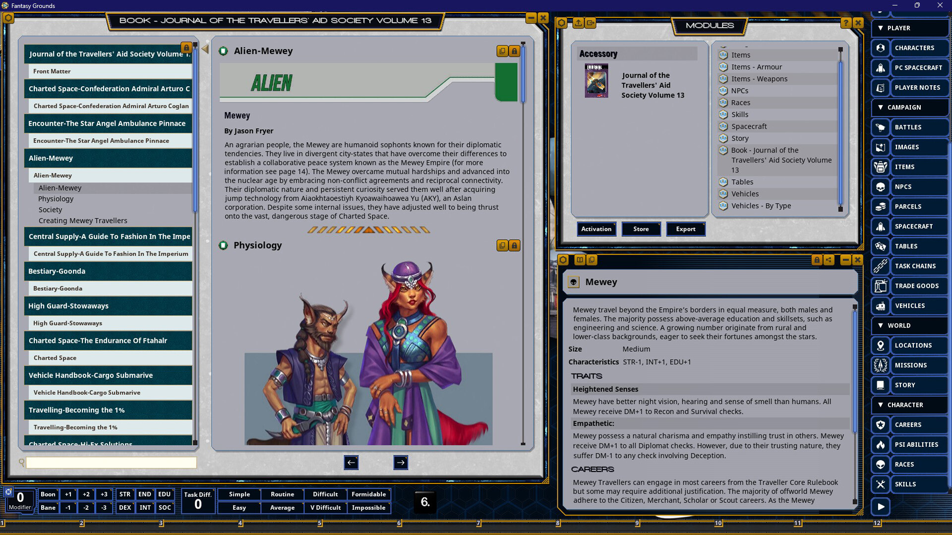 Fantasy Grounds - Traveller - Journal of the Travellers' Aid Society Volume 13のスクリーンショット 1