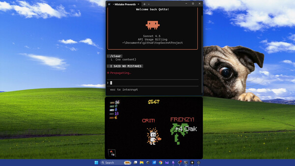Screenshot of Chop Signal gameplay showing in-action mechanics