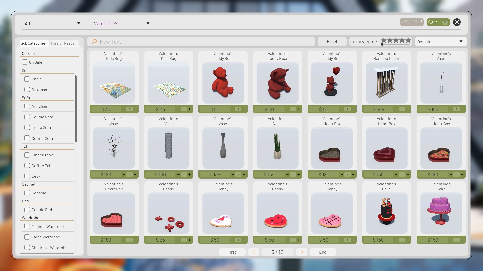 ContractVille - Valentine's Day Furniture Pack