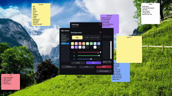 Desktop Sticky Notes — скриншот 4
