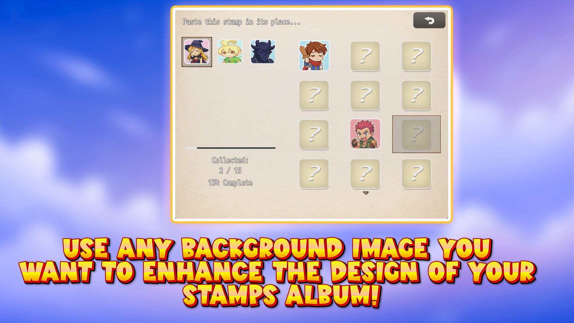 Steam：RPGツクールMZ - UNDERMAX - スタンプアルバムプラグイン