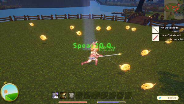 Screenshot of Reficia: The WonderLog gameplay showing in-action mechanics
