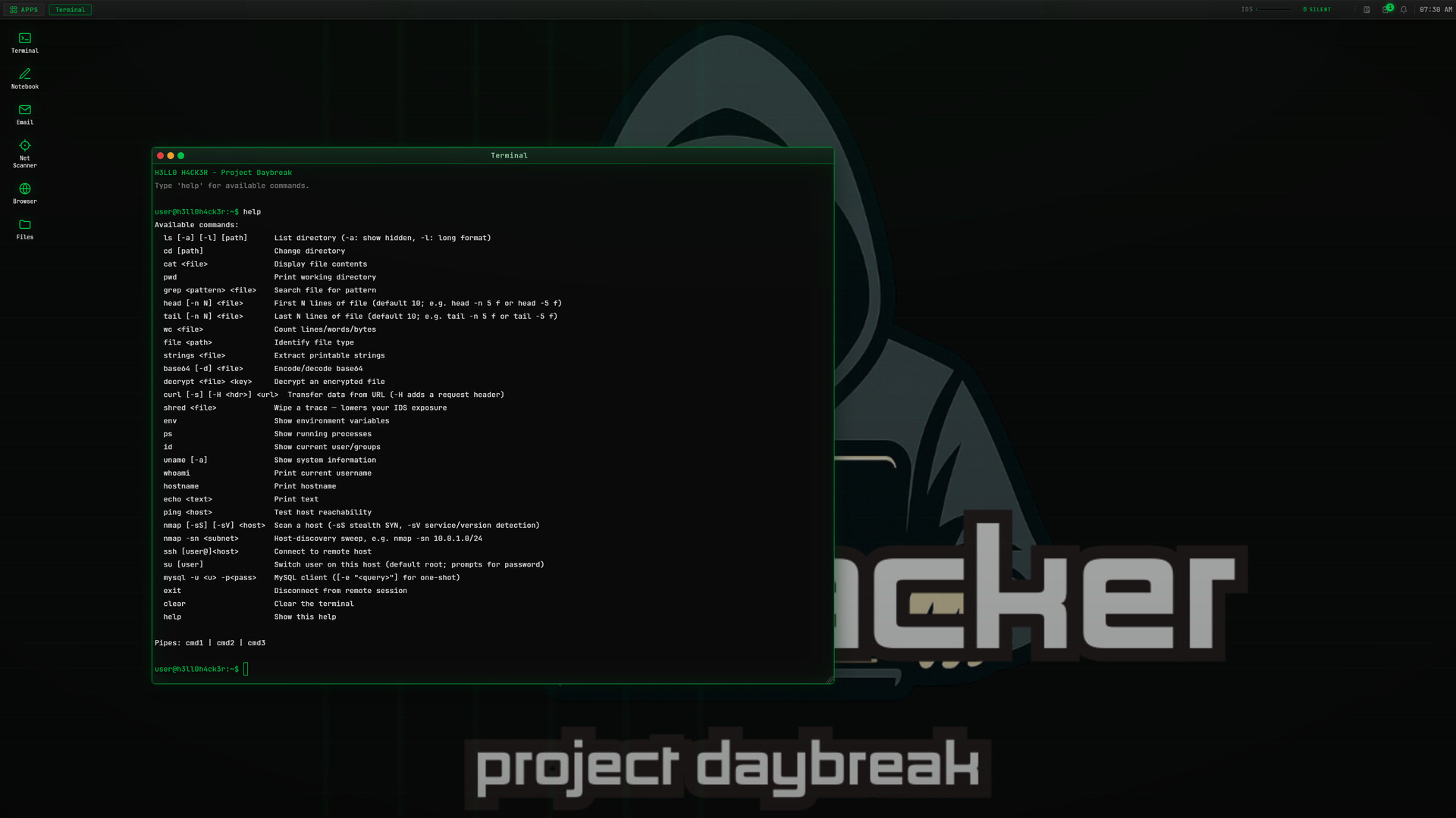 HELLO HACKER - Project Daybreak screenshot 4