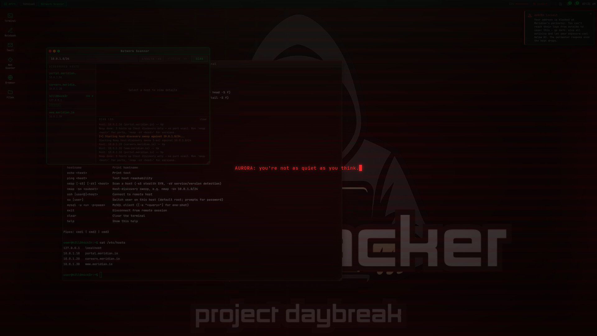 HELLO HACKER - Project Daybreak screenshot 5