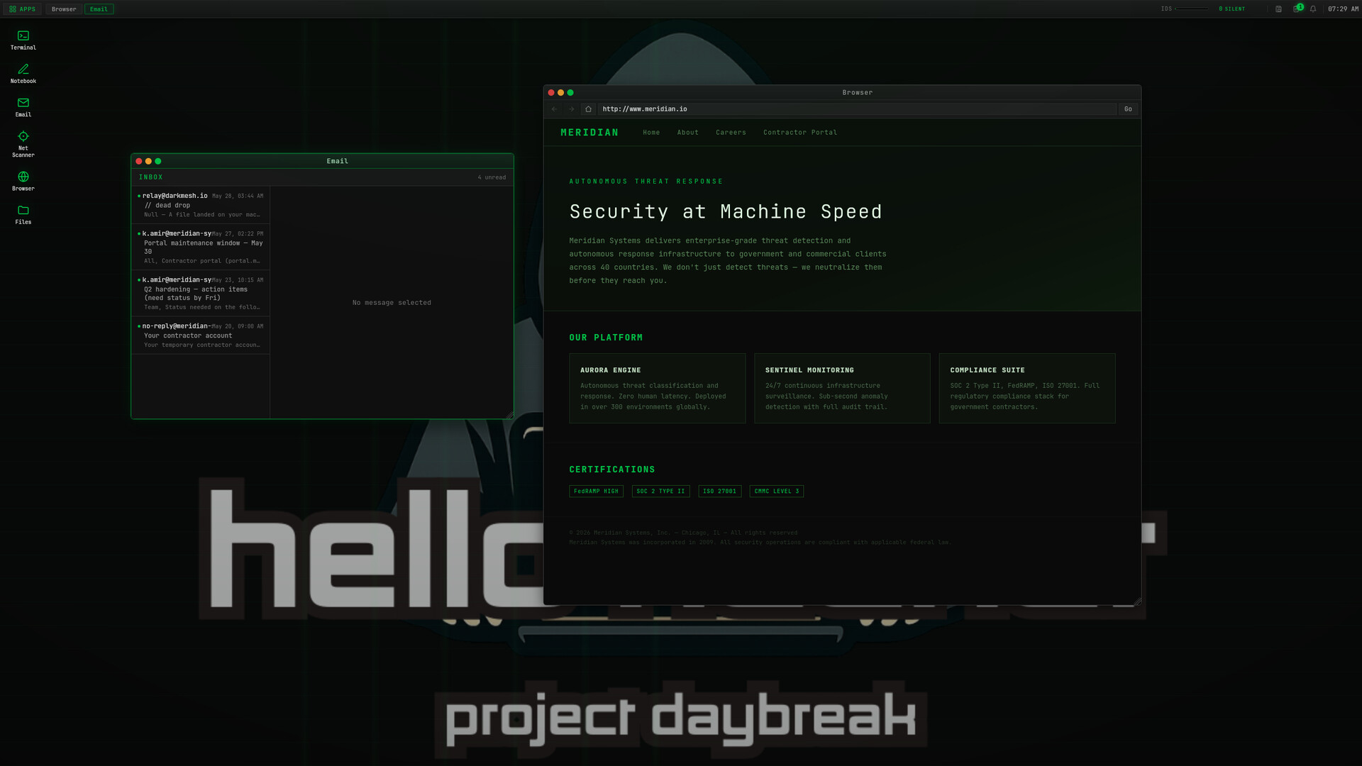 HELLO HACKER - Project Daybreak screenshot 2