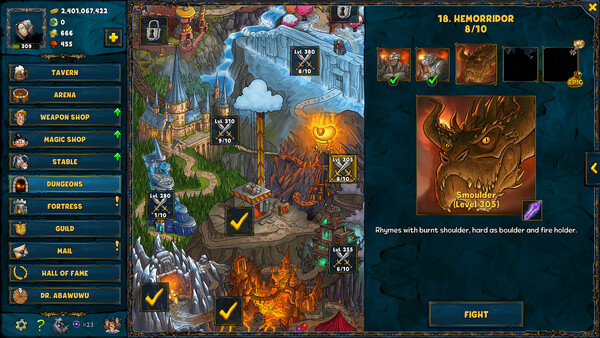 Shakes and Fidget screenshot