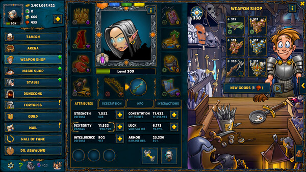 Shakes and Fidget screenshot