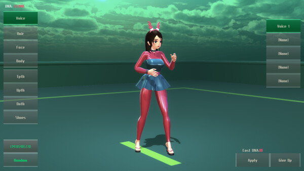 Screenshot of DNA FIGHT gameplay showing in-action mechanics