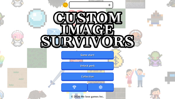Screenshot of Custom Image Survivors gameplay showing in-action mechanics