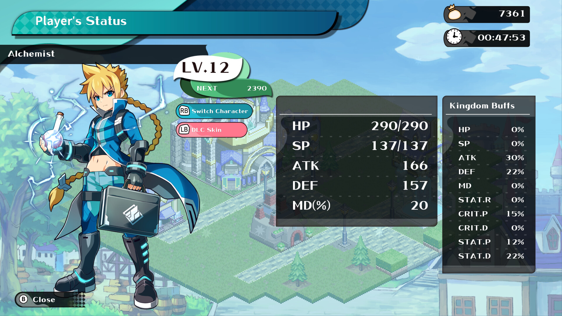 Kingdom's Return - "Azure Striker Gunvolt" Crossover Character Skin