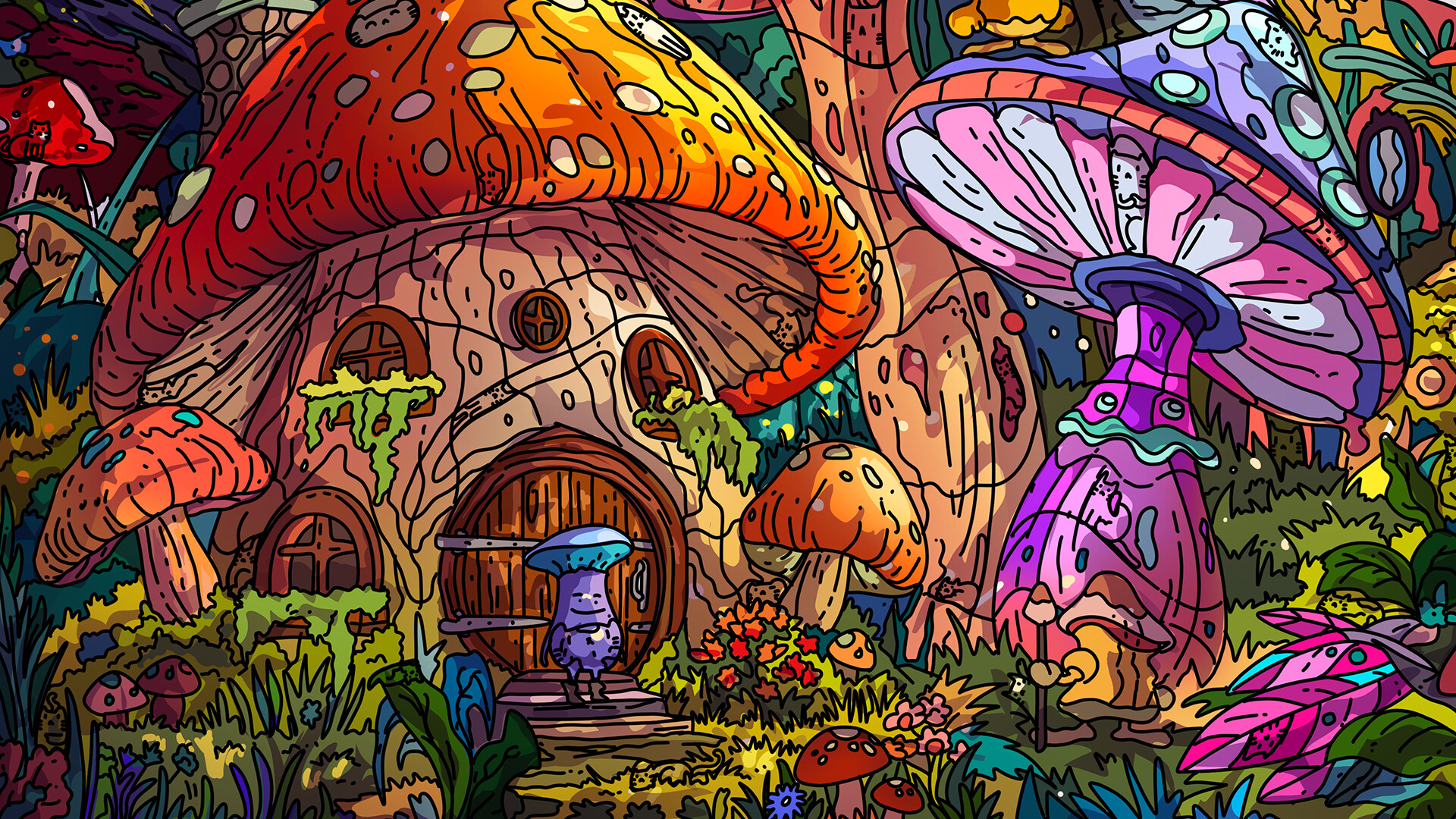 100 Mushroom Cats screenshot #2