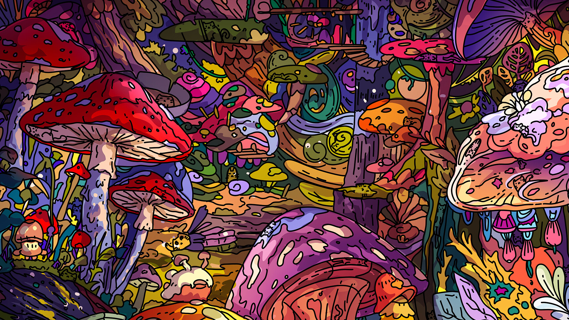 100 Mushroom Cats screenshot #4