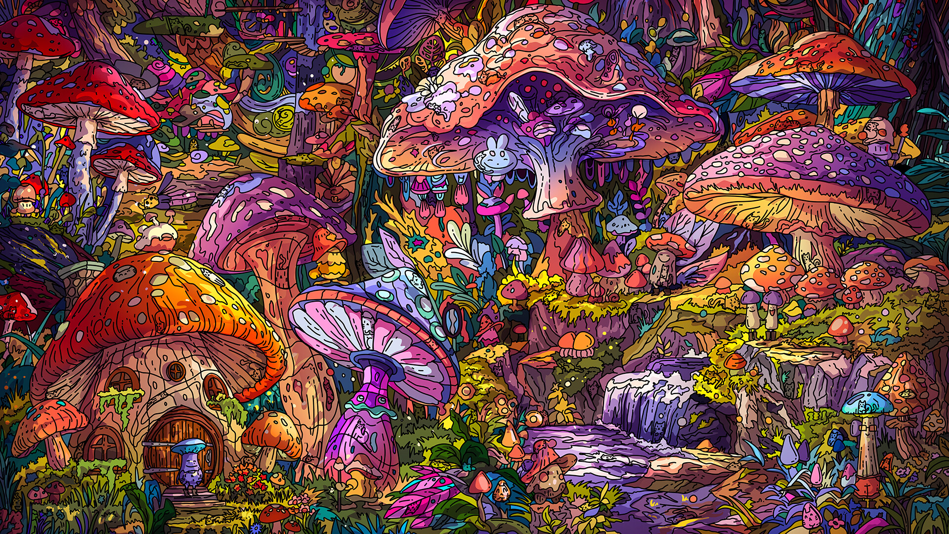 100 Mushroom Cats screenshot #1