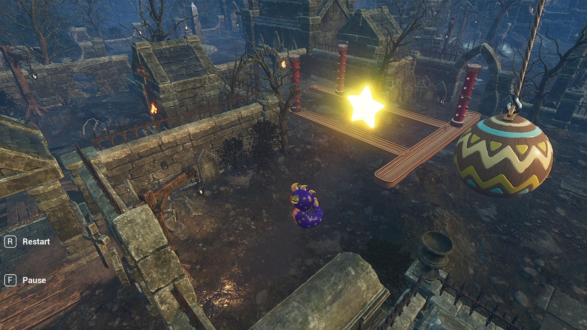 Worm in horror place screenshot
