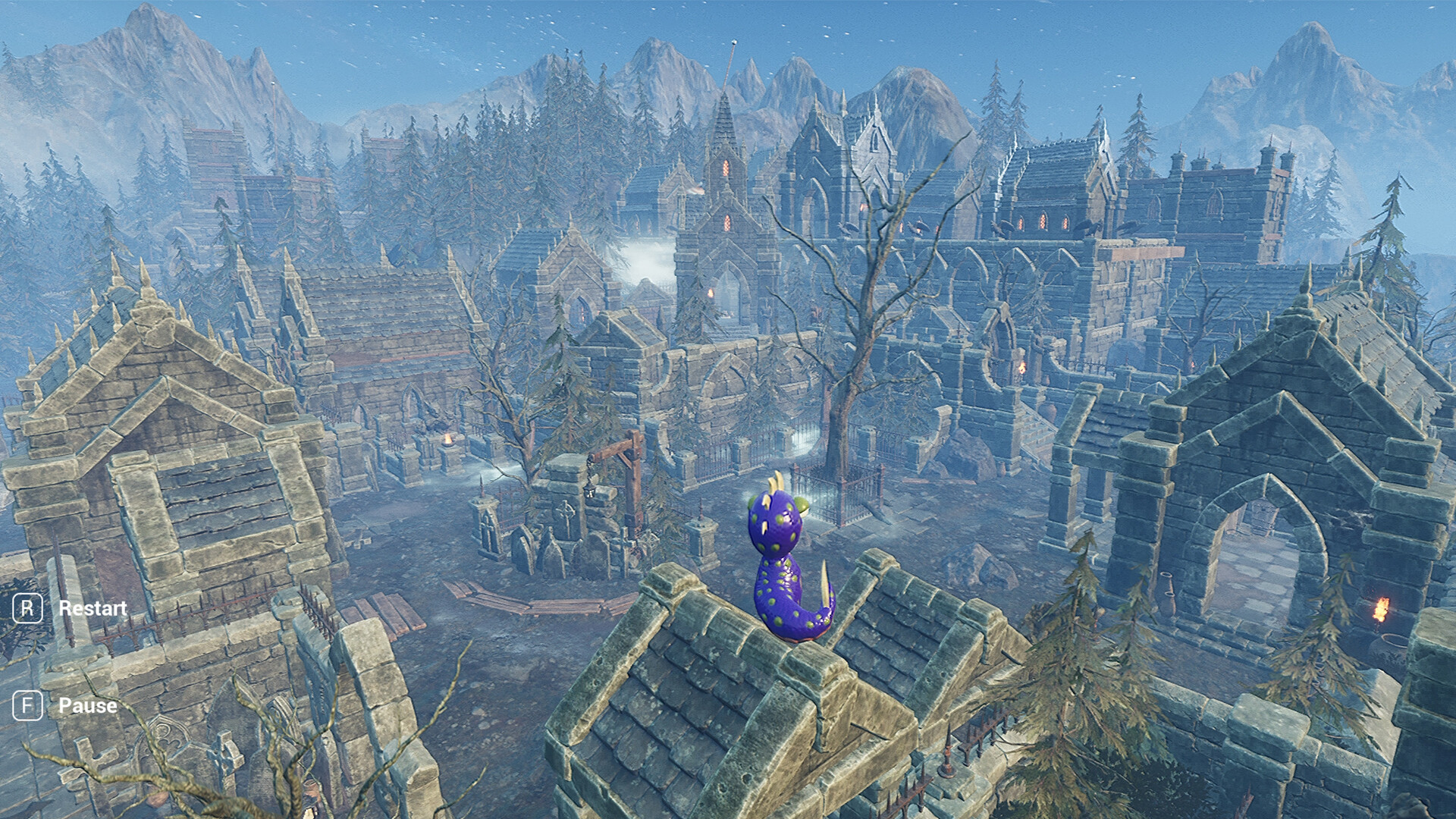 Worm in horror place screenshot