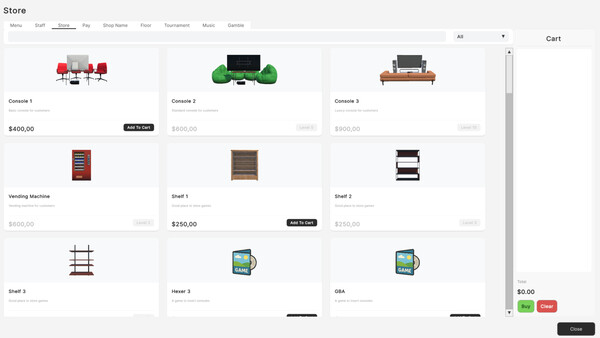 Screenshot of Console Cafe Simulator