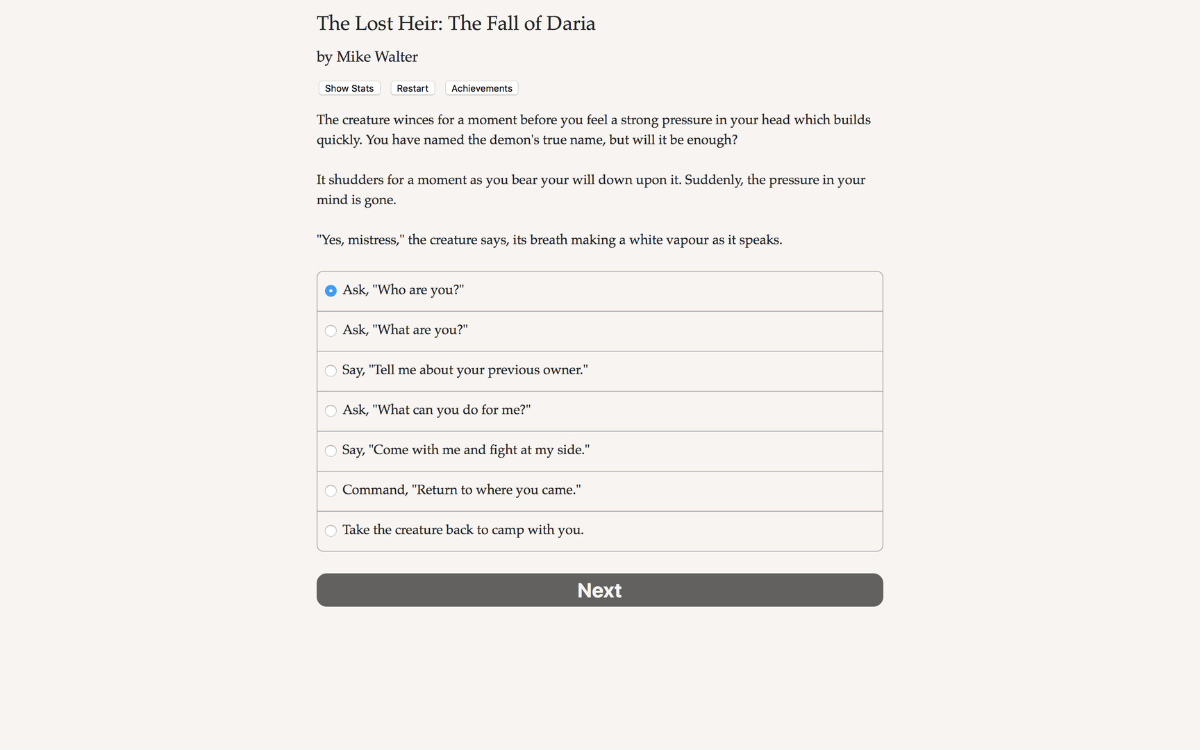 The Lost Heir: The Fall of Daria screenshot #1