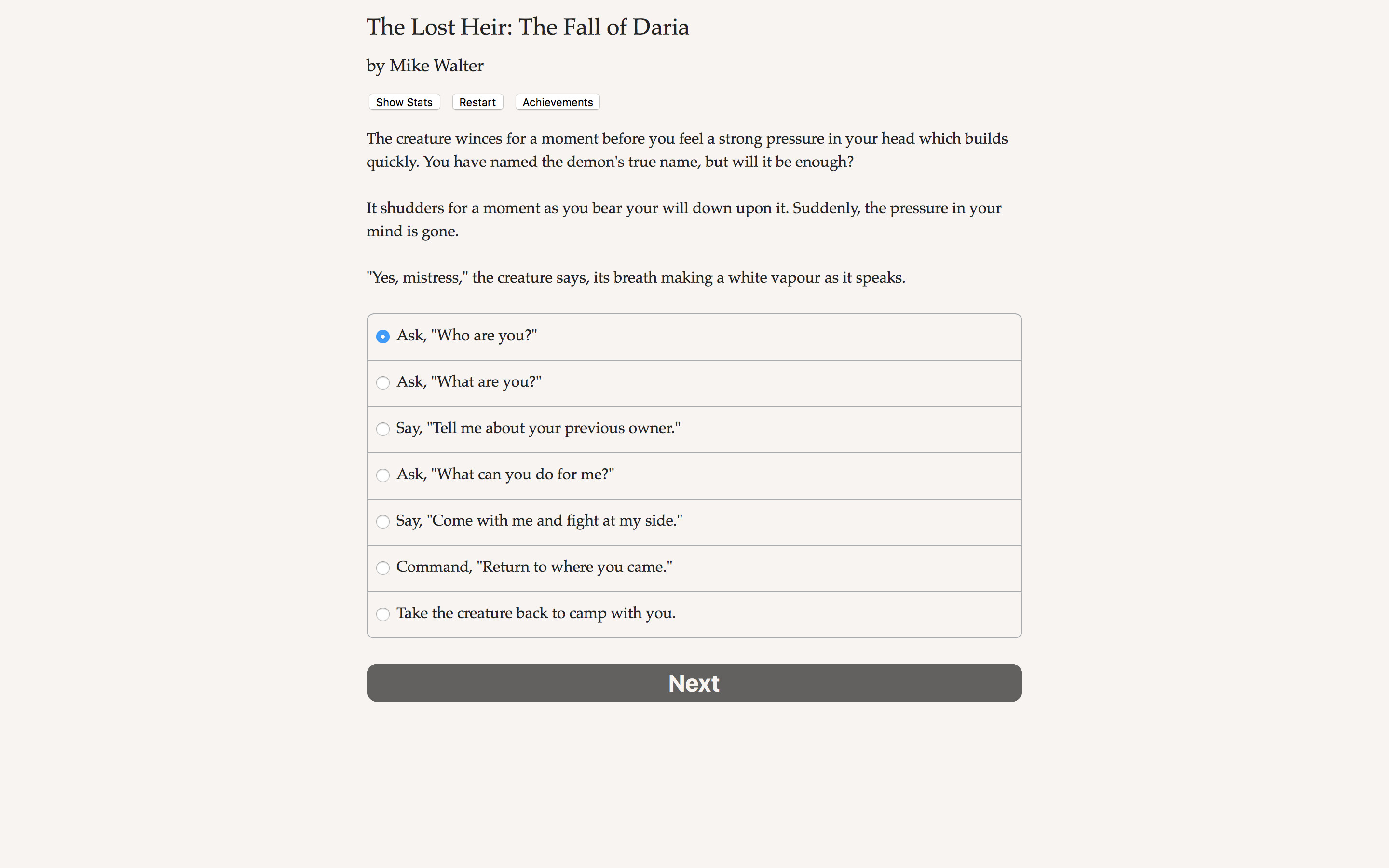 The Lost Heir: The Fall of Daria