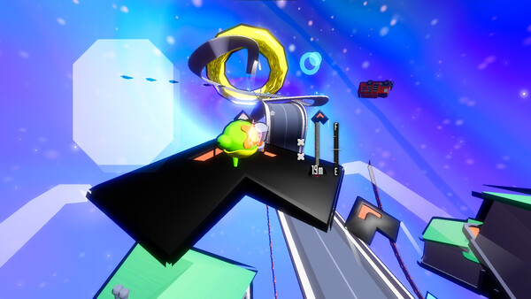 Screenshot of DIVEBOMB gameplay showing in-action mechanics