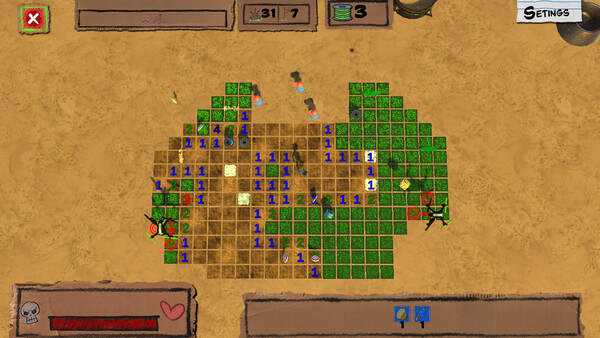 Screenshot of Sam's Die-abalical Minesweeper