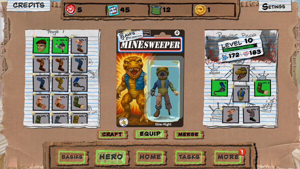 Screenshot of Sam's Die-abalical Minesweeper
