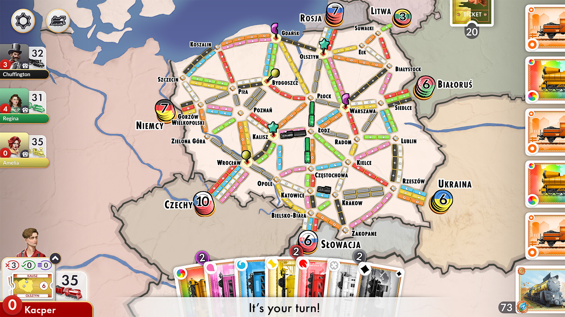 Ticket to Ride®: Poland Expansion screenshot 3