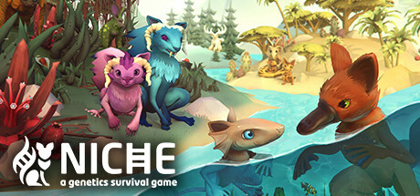 Steam header art for Niche - a genetics survival game