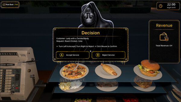Screenshot of Midnight Food Truck gameplay showing in-action mechanics