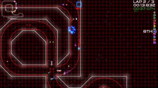 Screenshot z Super Laser Racer
