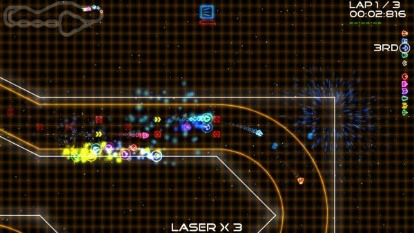 Screenshot z Super Laser Racer