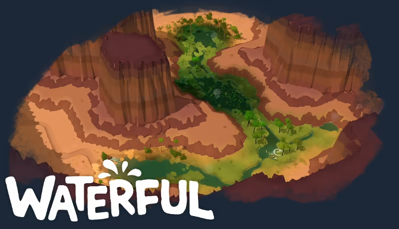 WATERFUL: a tiny oasis builder video 1