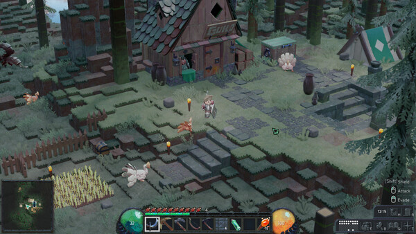 Screenshot of Direland gameplay showing in-action mechanics