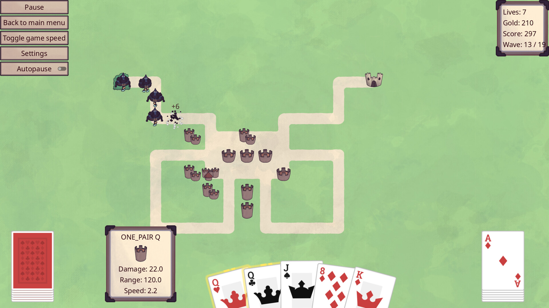 Royal Flush Defense screenshot #2