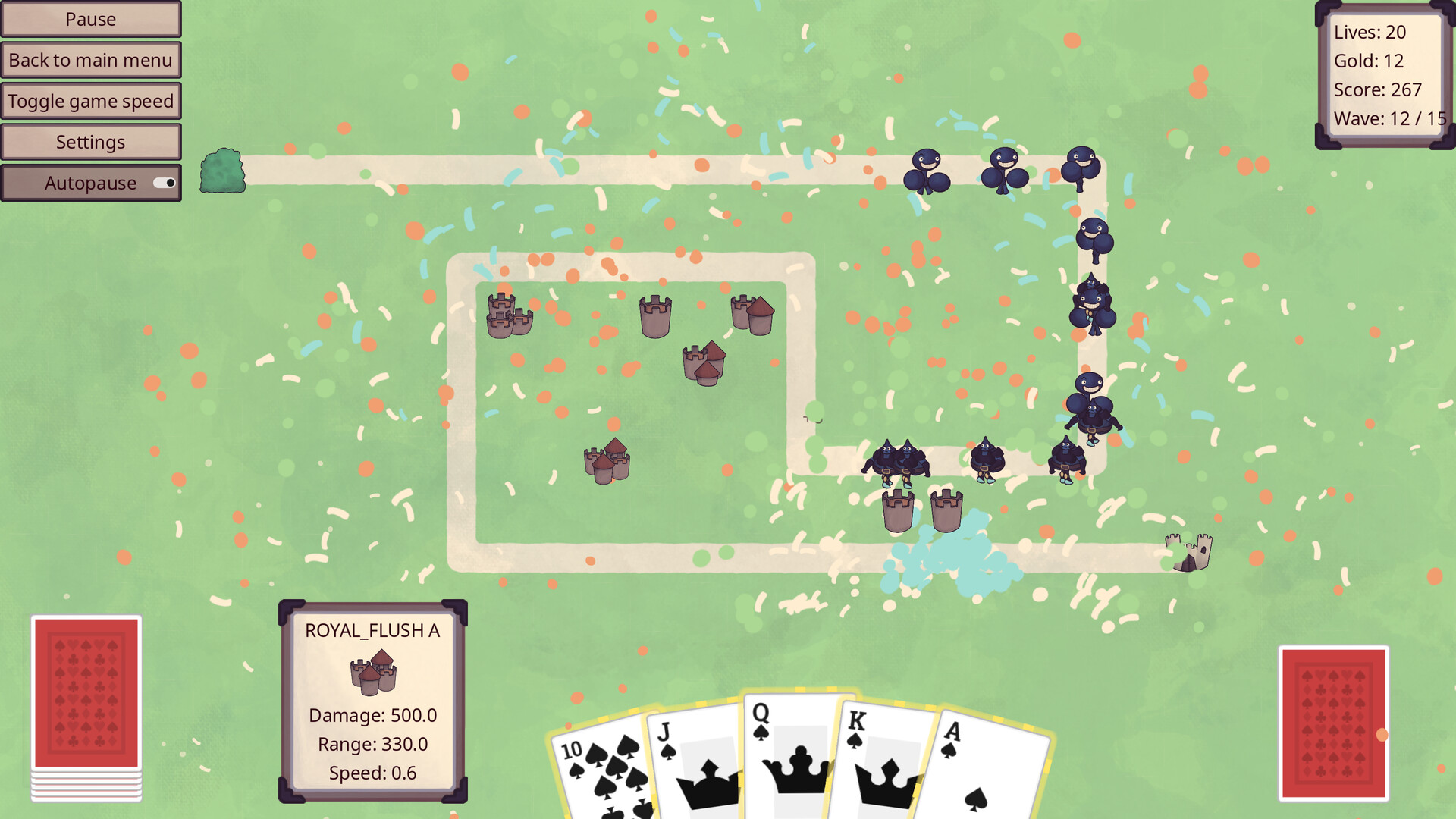 Royal Flush Defense screenshot 1