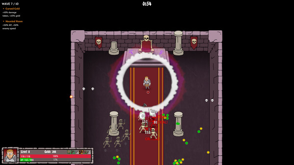 Screenshot of The Dumbgeon gameplay showing in-action mechanics