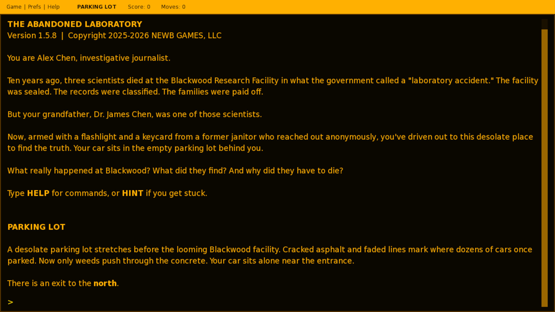 Terminal Tales: An Interactive Fiction Anthology screenshot 1