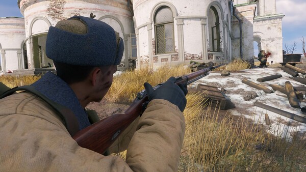 Enlisted - Mosin M91 rifle with flamethrower Squad