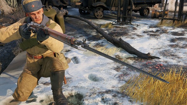 Enlisted - Mosin M91 rifle with flamethrower Squad
