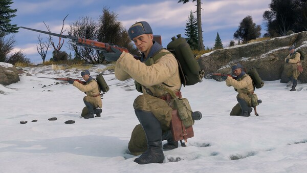 Enlisted - Mosin M91 rifle with flamethrower Squad