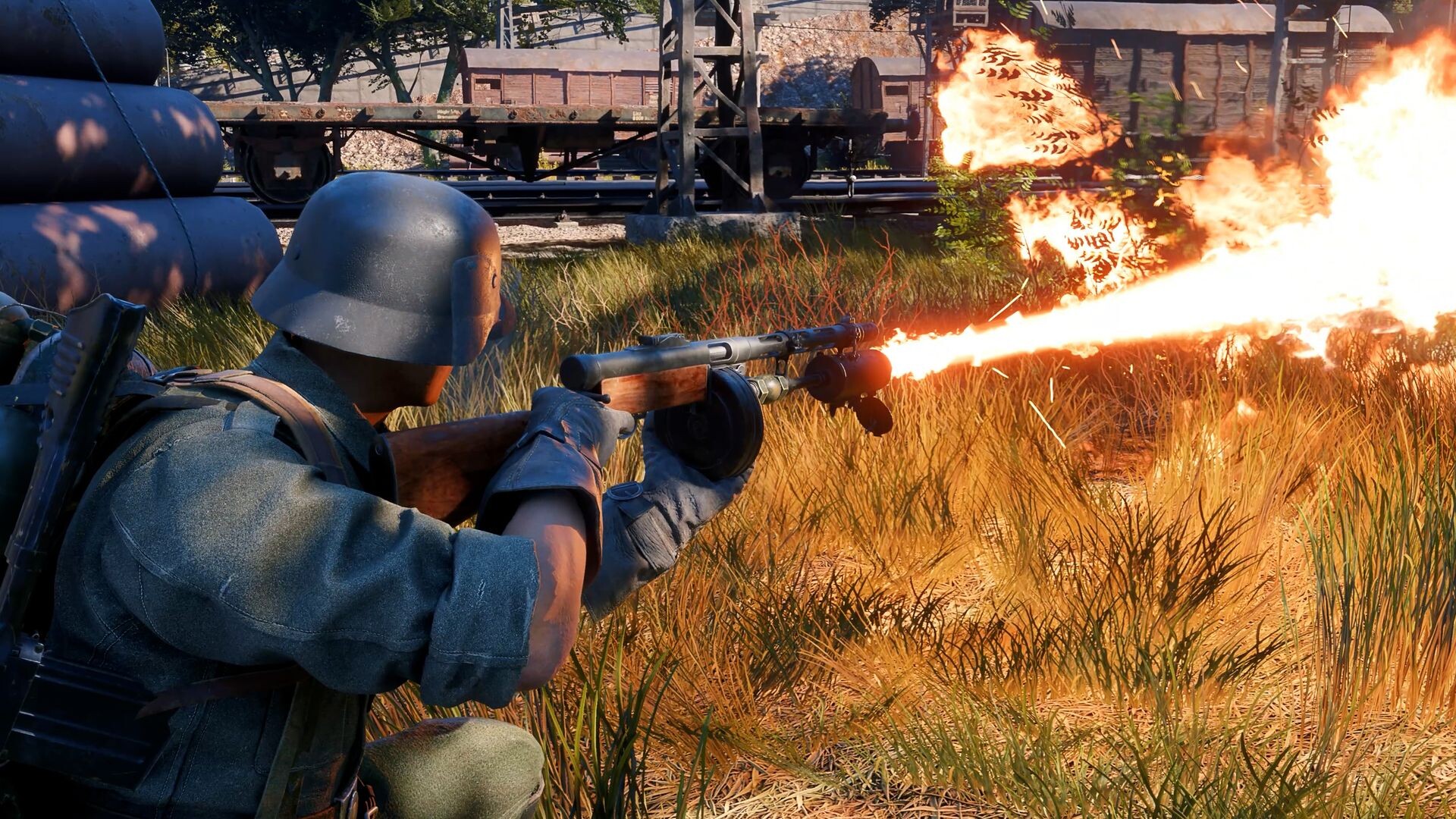 Enlisted - Suomi KP/-31 with flamethrower Squad Featured Screenshot #1